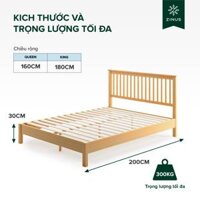 [Hàng Outlet] Giường Gỗ Cổ Điển Zinus – Farmhouse Wood Platform Bed