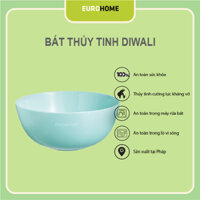 [Hàng Pháp] Bát Tô đựng canh/trộn salat thủy tinh Diwali 21cm màu xanh ngọc P2615, thủy tinh cường lực, dùng lò vi sóng