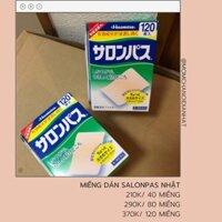 (HÀNG PICK STORE NHẬT - ORDER ) MIẾNG DÁN SALONPAS NHẬT