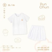 Hãng PunChun Bộ quần áo cộc tay bo cổ Bakery