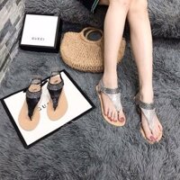 HÀNG QC loại 1 : giày sandal quai kẹp đính đá (full box)