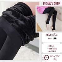 [HÀNG QC] Quần legging lót lông siêu dày siêu ấm nặng 300 gr | Quần legging đạp gót lót nhung giá sốc