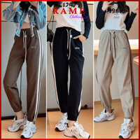 [Hàng QCCC] Quần Jogger Nữ Quần Bo Chun Gấu Chất Nhung Tăm Cao Cấp Có Độ Co Giãn_QC01