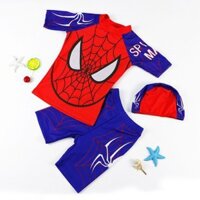 (Hàng QCCC) Set bộ bơi 3 món bé trai size to 20kg- 40kg bộ bơi siêu nhân người nhện spiderman