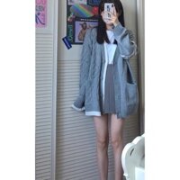 [Hàng Quảng Châu]SP828 Áo khoác cardigan len vặn thừng England 🇦🇺🇦🇺 free size