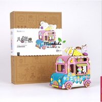 [Hàng Quốc tế Tiếng Anh] Mô hình Hộp nhạc Xe bán Kem - Ice Cream Music Box Robotime