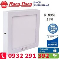 Hàng Rạng Đông chính hãng- Ốp Trần 24W RADAR Cảm Biến , Sử dụng Chip LED Samsung, Model:D LN08L 30x30/24W RAD SS