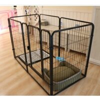 Hàng Rào Quây, Chuồng Quây Cho Chó 6 Tấm 60x60 Và 70x80 cm Nan Ống Sơn Tĩnh Điện