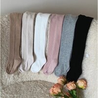 Hàng Sẵn - 1 tuổi đến 4 tuổi - Ảnh thật - Quần tất len cho bé có phối sườn co giãn đóng gói túi zip không xù