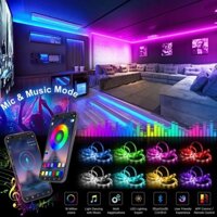 (Hàng sẵn] 10M Dây đèn LIGHTS_ RGB 5V chân USB nháy theo nhạc, chống nước chỉnh app điện thoại 16 triệu màu