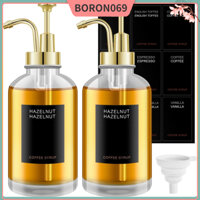 [Hàng Sẫn] 2 Bình đựng xi-rô cà phê 500ml Chai thủy tinh
