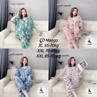 [Hàng SẴN] [55 - 100kg] Đồ Ngủ Bigsize  Pijama Cánh Dơi Chất Mango Cao Cấp New