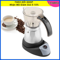 🌈Hàng Sẵn Ấm Pha Cafe Moka Pot Combo Cả Bộ Gồm Ấm Moka( 6 Cup )+ Bếp Điện Mini Máy pha cà phê espresso 6 cốc 300ml 480W 220V có thể tháo rời phích cắm EU cho nhà bếp gia đình【Utah054】