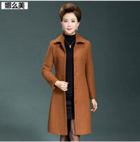 HÀNG SẴN Áo Khoác Dạ Trung Niên Dáng Dài Thời Trang AD72 - Hàng Quảng Châu Cao Cấp - XL58-63KG,Caramen