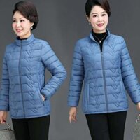 HÀNG SẴN Áo Khoác Phao Nữ Trung Niên Cho Mẹ Thon Gọn AK11 - Hàng Quảng Châu Cao Cấp - 2XL55-62KG,Xanh