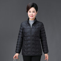 HÀNG SẴN Áo Khoác Phao Nữ Trung Niên Cho Mẹ Thon Gọn AK11 - Hàng Quảng Châu Cao Cấp - 2XL55-62KG,Đen