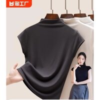 (HÀNG SẴN) Áo thun tăm lạnh cộc tay cổ lọ cao co giãn ôm body 3D thoải mái hàng QC cao cấp style công sở Hàn Quốc
