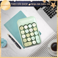 [Hàng Sẵn] Bàn Phím Số 18 phím Không Dây 2.4G Tiếng Ồn Thấp Retro Đầy Màu Sắc Nắp Tròn Cho Máy Tính Laptop【Carbon070】