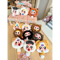 [Hàng sẵn] Blindbox Móc Khoá Baby Three Bé Ba Mèo May Mắn , Mèo Thần Tài dạng túi khóa zipper kéo đựng vừa điện thoại