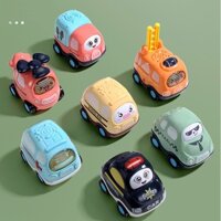 [Hàng sẵn] Bộ 6 xe đồ chơi cho bé trai và bé gái, Xe đồ chơi hình hoạt hình, Xe đồ chơi cho trẻ 2-4 tuổi
