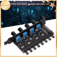 [Hàng Sẵn] Bộ Điều Chỉnh Tốc Độ Quạt PC 0-12V 8 Chiều 4 Pin 3 Pin Cho Hệ Thống Tản Nhiệt CPU Chassis HDD VGA PWM【Carbon070】