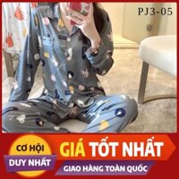 [HÀNG SẴN] BỘ PIJAMA DÀI TAY COTTON THUN HỌA TIẾT XINH XẮN PHẦN 2 new