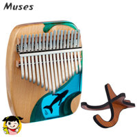 Hàng sẵn có 17 phím Thumb Piano Solid Beech Epoxy Resin Kalimba di động có búa điều chỉnh