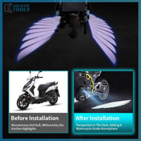 Hàng sẵn có 2 Chiếc Đèn LED Xe Máy Underbody Máy Chiếu Ma Thiên Thần Cánh Ánh Sáng Xe Máy Sửa Đổi Đèn LED Trang Trí Mới