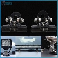 Hàng sẵn có 2 Chiếc Thép không gỉ Đa Năng Ô Tô Tự Động Hood LED Work Light Mount Bracket Holders Kẹp Vỏ Động Cơ Đèn Gắn Kẹp Mới