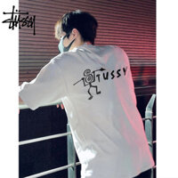 Hàng sẵn có 200GSM Áo thun tay ngắn in hình que diêm dáng rộng cỡ lớn phong cách cổ điển Mỹ dành cho nam và nữ