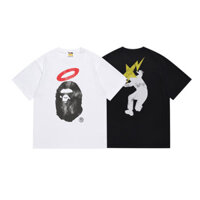 Hàng sẵn có Áo thun nam Camo Ape đầu in hình Bap mới 100% Cotton chất lượng cao dáng rộng thoáng khí tay ngắn 0325