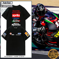 Hàng sẵn có Aprilia Đua Xe Máy Đua Xe Máy Ngoại Vi Tay Ngắn Nam 100% Cotton Cao Cấp Đi Áo Thun 0318