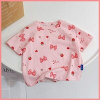 Hàng sẵn có ~ [Bán chạy] Áo thun ngắn tay ngắn tay thoáng khí dễ thương cho bé trai bé gái