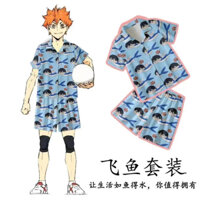 Hàng sẵn có Bóng chuyền Thiếu niên Anime Kageyama Cá bay Nữ Mùa hè Thiếu niên Kageyama Flying Fish Series 3 mảnh Bộ đồ phục vụ tại nhà dễ thương Bộ đồ cặp đôi1