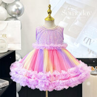 Hàng sẵn có cho bé gái Váy tutu màu tím Bộ đồ trang phục biểu diễn WRXP