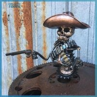 Hàng sẵn có Cowboy Skull slinger Metal Car Hood Đồ trang trí Punk Phụ kiện ô tô Trang trí Quà tặng Mới