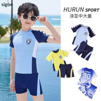 Hàng sẵn có Đồ bơi trẻ em Bé trai Chia đồ bơi phong cách mới Big Kids Youth Boys Summer Swim Trunks