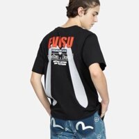 Hàng sẵn có EVISU Nam Tay Ngắn In Hình Cổ Tròn Rời Mùa Hè Đẹp Trai Nam Nữ Cotton Nguyên Chất Mới Coup