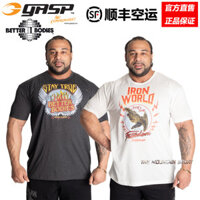 Hàng sẵn có GASB BetterBodies World Eagle Strike Áo thun in hình bầu trời dài American Fitness Muscle Nam tay ngắn0211