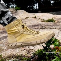 Hàng sẵn có, Giày bốt sa mạc cao cấp ngoài trời chính hãng bằng da bò chính hãng Giày tập luyện đế mềm Giày đi bộ thoáng khí cho nam Giày bốt Martin mùa xuân thu Giày đi bộ Giày thể thao
