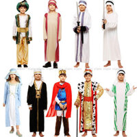 Hàng sẵn có Halloween Trang phục trẻ em Ả Rập Hành hương Trang phục Prom Saudi Ấn Độ Hoàng tử Ai Cập Đèn ma thuật Quần áo Trang phục nam