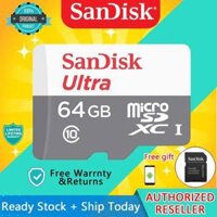 ♥Hàng Sẵn Có + Miễn Phí +♥COD♥100% Original AuthenticSMD SanDisk Siêu Micro SDXC 32GB 64GB 128GB 256GB 512GB Class 10 UHS-I Bộ Nhớ Thẻ SDSQUNS-Mô Hình (Tốc Độ Lên Đến 80 MB/giây)