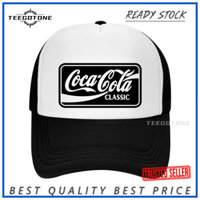 Hàng sẵn có Miếng bọt biển lót lưới lưng Coca-Cola cổ điển in chữ xe sửa đổi unisex Mũ bóng chày có thể điều chỉnh0310
