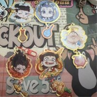 Hàng sẵn có Nezha Haihai Ao Bing Móc khóa Anime Acrylic Quà tặng dễ thương Schoolbag Ngoại vi Mặt dây chuyền đóng hộp số lượng lớn