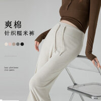 Hàng sẵn có Quần bà bầu mặc bên ngoài dáng rộng Tất cả các trận đấu Drape Quần ống rộng 2025 Xuân Hè Phong cách mới cho bà bầu Quần mềm mại