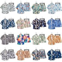 Hàng sẵn có Sản phẩm mới Vân Nam Thái Lan Lễ hội chống thấm nước Bộ đồ sự kiện Áo sơ mi hoa tay ngắn Quần đi biển Nam Nữ Cùng phong cách Áo sơ mi hoa thông thường khô nhanh