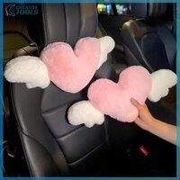 Hàng sẵn có Tựa đầu ô tô hình trái tim sang trọng Gối cổ tình yêu Ghế gối thắt lưng đa năng Phụ kiện hỗ trợ Đệm lưng ô tô Mới