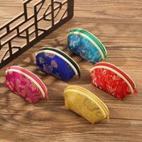 Hàng sẵn có [Túi đựng đồ trang sức] Túi Shell Yuanbao Dây kéo Trung Quốc Ví đựng tiền xu Túi đựng đồ trang sức Túi lưu trữ nhỏ Ví Cultur