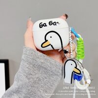 Hàng sẵn có Vận chuyển nhanh Vịt Ga Ga Ga có dây buộc Thích hợp cho Vỏ bảo vệ Apple AirPods3 AirPods pro Vỏ tai nghe Bluetooth iPod3 cao cấp AirPods thế hệ thứ ba airPods2 Thương hiệu hợp thời trang pro Dễ thương