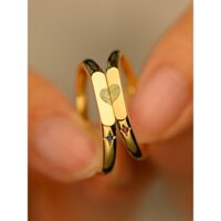 Hàng sẵn có Vận chuyển nhanh Nhẫn đôi có giá trị cao Nhẫn cưới siêu hiến Nhẫn vân tay của bạn Nhẫn chữ tình yêu Quà tặng kỷ niệm đám cưới#eh4.3#